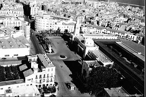 Oran - Gare - Vue aerienne par Jacques Bonneu